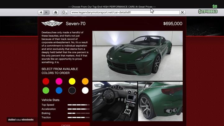 Update-ul GTA 5 Online new sport car