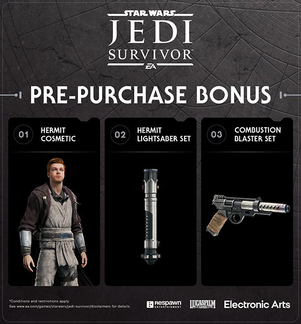Star Wars Jedi: Survivor pre order bonus