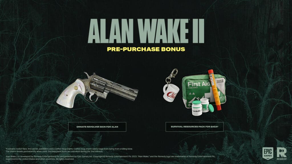 alan wake 2 pre order bonus