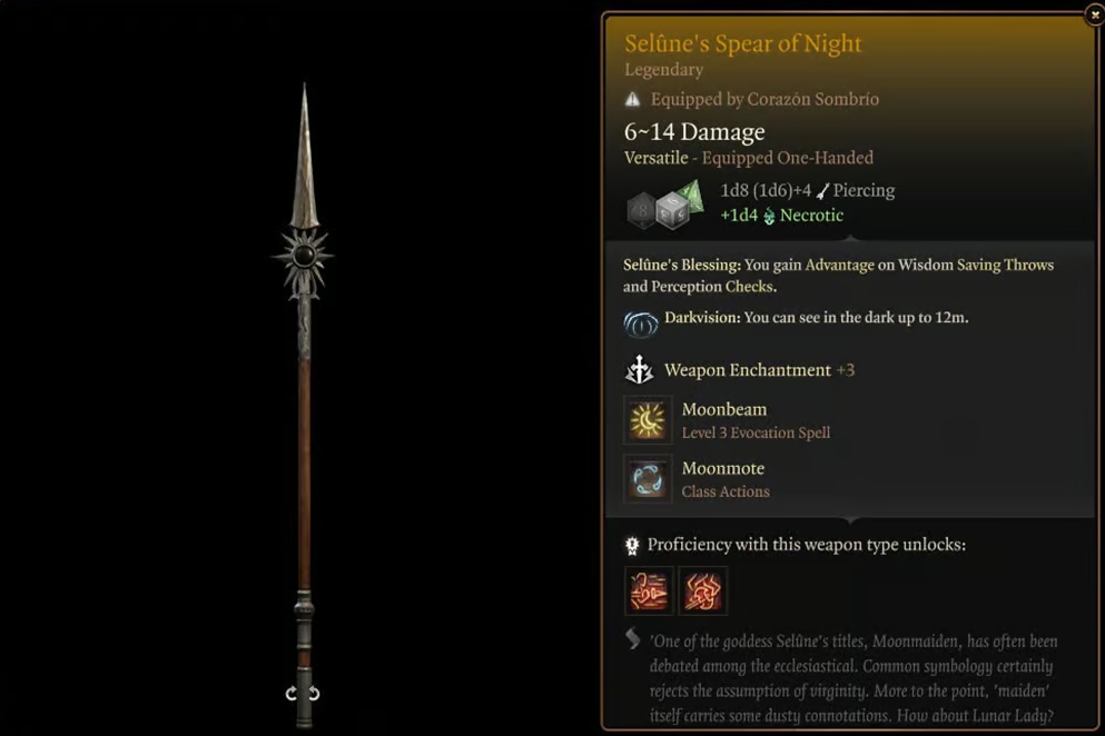 Selune’s Spear of Night