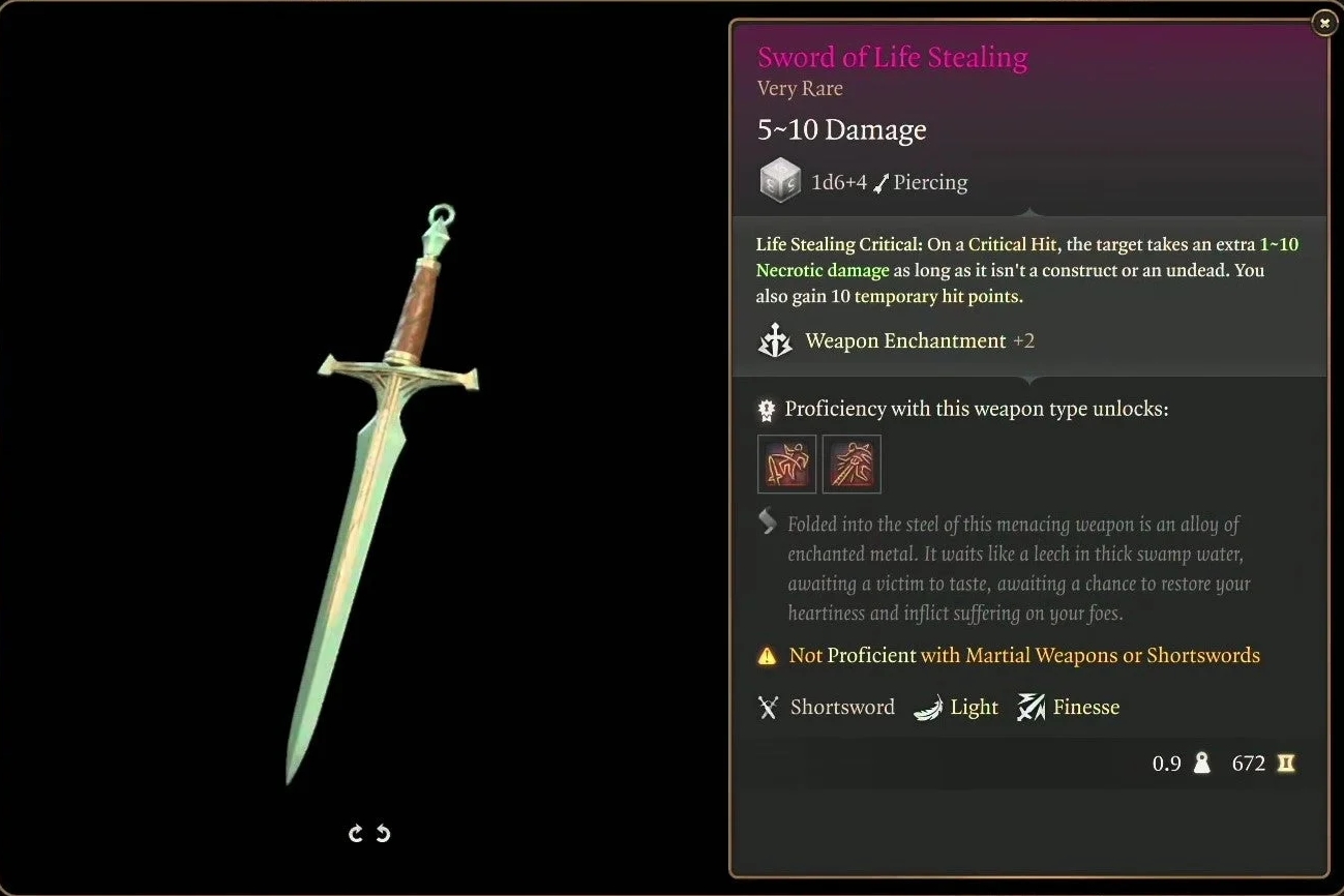 sword of life stealing