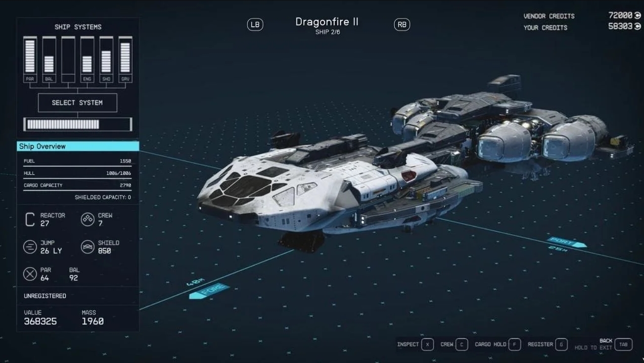 starfield dragonfire 2 ship