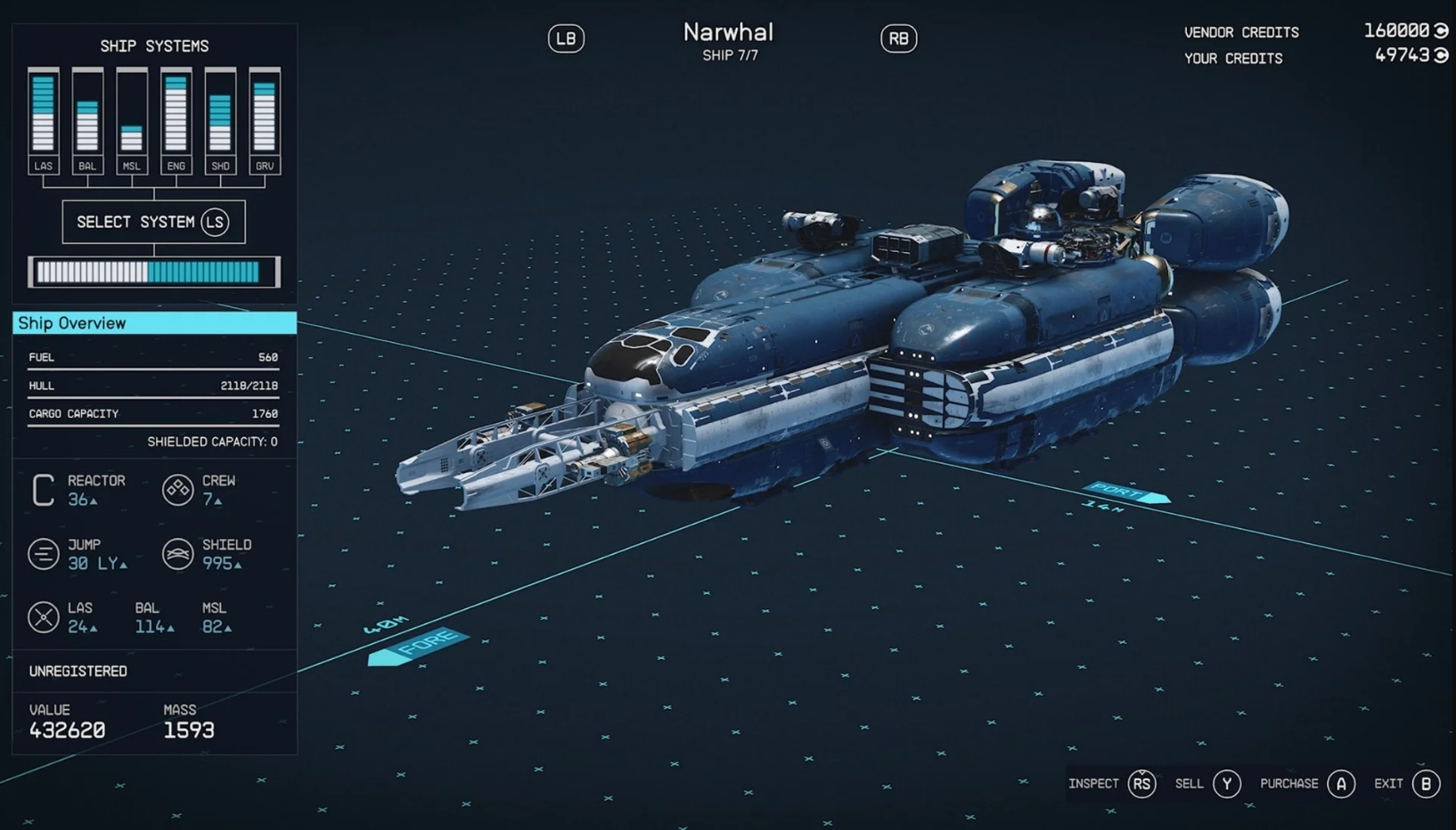 starfield narwhal ship