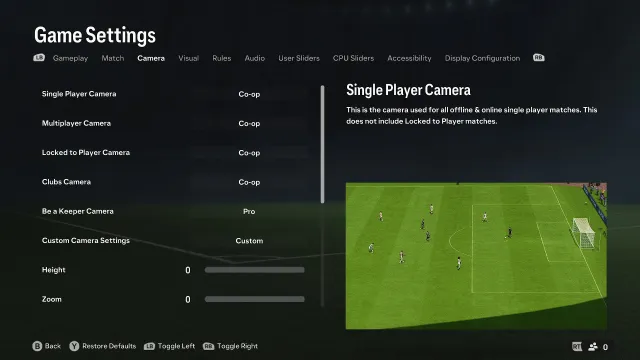 ea fc 25 best settings camera