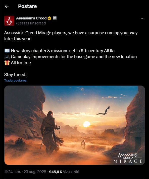 assassin's creed mirage continut nou
