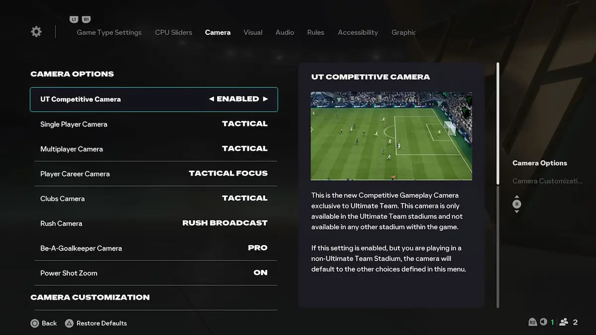 fc 26 Camera Settings