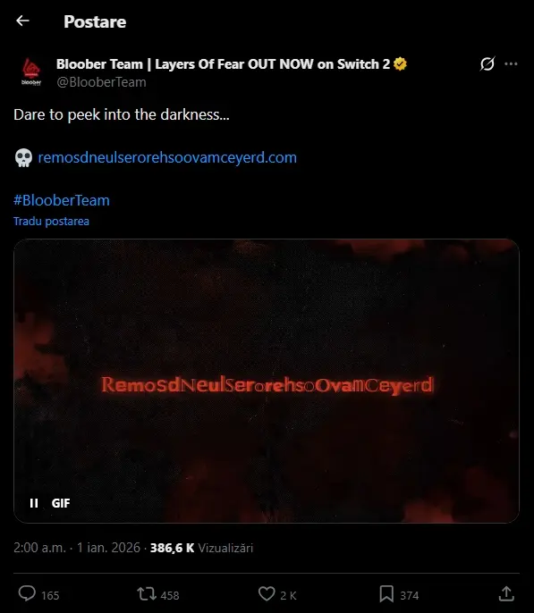 bloober team twitter post