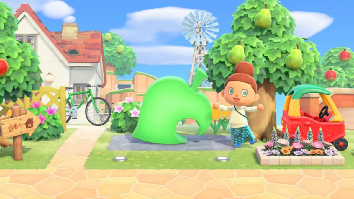 animal crossing leaf statue