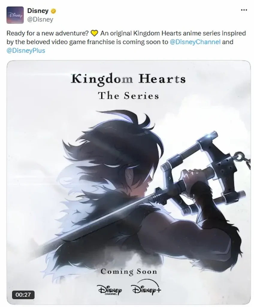 Poster oficial Kingdom Hearts The Series, serial anime Disney Channel și Disney Plus